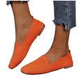 thumbnail image 6 of HAOTAGS Womens Loafers Shoes Breathable Slip on Casual Walking Flats Orange Size 7, 6 of 6