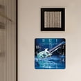 thumbnail image 3 of 10 Inch Wall Clock Battery Operated Silent Clock Decorative for Office, Kitchen, Outdoor, Living Room，Electric Guitar Abstract Print, 3 of 4
