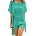 thumbnail image 2 of MSJUHEG Beach Wrap Crochet Pants Beach Pants for Women Cover Up Mesh Flare Cover Up Pants Mesh Pants Beach Cover Ups for Women Sarong Wraps for Women Dress Cover Up Green 3 One Size, 2 of 4
