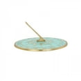 thumbnail image 4 of Solstice Garden Sundial Clock Solid Brass Verdigris Blue NESW Summer Vibes Curb Appeal 10 inch Diameter Renovators Supply, 4 of 6
