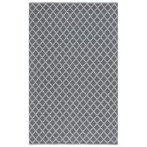SAFAVIEH Montauk Jolyon Diamond Cotton Area Rug, Dark Grey/Ivory, 4' x 6'