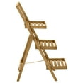 thumbnail image 3 of Rockport 3-Tier Brown Planter Stand Acacia Wood Indoor Outdoor Foldable Display, 3 of 3