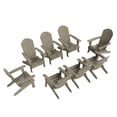 thumbnail image 3 of WestinTrends Tuscany HIPS Outdoor Folding Adirondack Seashell Chair (Set of 8), Weathered Gray, 3 of 5