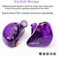 thumbnail image 3 of BASN Professional Dual Driver Musicians in-Ear Monitors with 2 Detachable MMCX Cables and Carrying Case - Purple, 3 of 7
