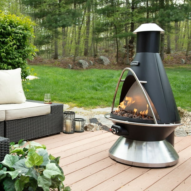 Cuisinart Chimenea Propane Fire Pit, Patio Heater with TipOver Safety