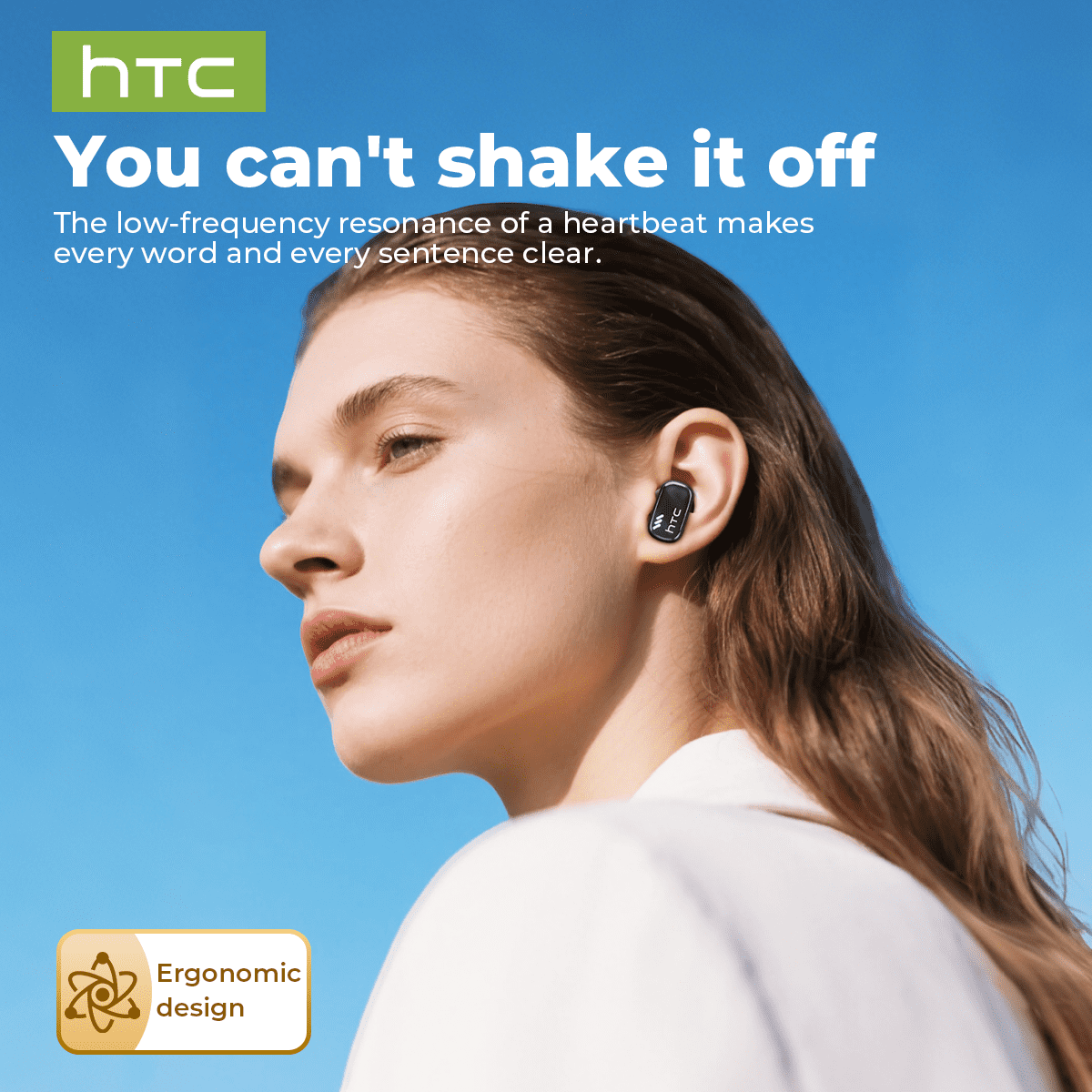 HTC NE16 Wireless Translation Earbuds Real Time for 134 Languages Translator Headphones with APP Noise Cancelling