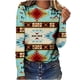 thumbnail image 2 of ICHUANYI Liquidación Mujer Casual Manga Larga Impresión Cuello Redondo Suelta Camiseta Blusa Tops ICHUANYI WER202308253719, 2 of 5