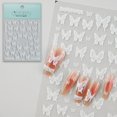 thumbnail image 1 of Pegatinas para Uñas Cestsiren Mariposa de Encaje Autoadhesivas Blancas, 1 of 7