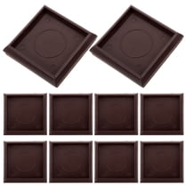 10 Pcs Leg Pads Rugs Furniture Coasters Anti-slip Wheel Mats Non Caster Cups Square