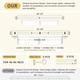 thumbnail image 5 of 1 Inch Curtain Rods for Windows 48 to 84, Black Curtain Rod with Adjustable Length, Outdoor/Indoor Rustic Drapery Pole with Brackets, 48"-86", 5 of 8