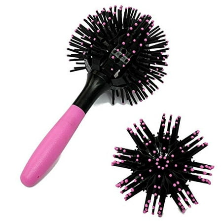 Renext 3D spherical Comb Japan Lucky bomb curl full round hot curling styling Brush for Girls and