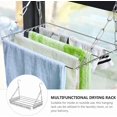 thumbnail image 3 of Stainless Steel Clothes Drying Rack with 36 Clips, Heavy Duty Windproof Hanger for Socks, Underwear, Baby Clothes, 3 of 5