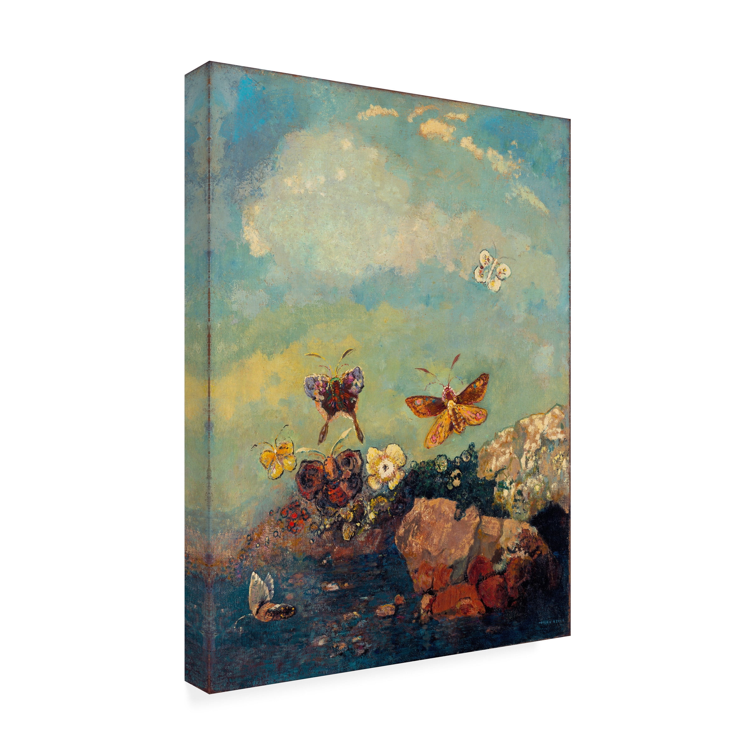 Odilon Redon 'Butterflies' Canvas Art