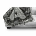 thumbnail image 3 of Letter A Soft Flannel Fleece Throw Blanket, Grunge Motley Effect Letter A Design Macro, Cozy Plush for Indoor and Outdoor Use, 60" x 80", Taupe Grey Grey, by Ambesonne, 3 of 6