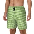 thumbnail image 2 of Uemuo Green Gingham Pattern Mens Swim Trunks Quick Dry Board Shorts with Mesh Lining, Stretch Beach Shorts Quick Dry No-Chafing Board Shorts-XX-Large, 2 of 9