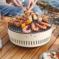 thumbnail image 4 of pstuiky Estufa de barbacoa de carbón Zibo para exteriores, camping, hogar, pequeña, multifuncional, con parrilla para barbacoa y estufa calefactora., 4 of 9