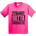 thumbnail image 3 of Inktastic Straight Outta Kindergarten Youth T-Shirt, 3 of 5