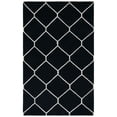 thumbnail image 5 of SAFAVIEH Dhurrie Solomon Geometric Moroccan Wool Runner Rug, Black/Ivory, 2'6" x 8', 5 of 10