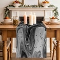thumbnail image 2 of Table Runner 60 Inches Long for Kitchen Dining, Black Marble Dresser Scarf Farmhouse, Dining Table Decorations for Wedding/Parties, Vintage Abstract Grey Fluid Aesthetic 13 x 60 In, 2 of 8