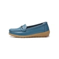 thumbnail image 3 of Fangasis Womens Flats Breathable Loafers Comfort Casual Shoes Work Fashion Boat Shoe Light Blue 10.5, 3 of 8