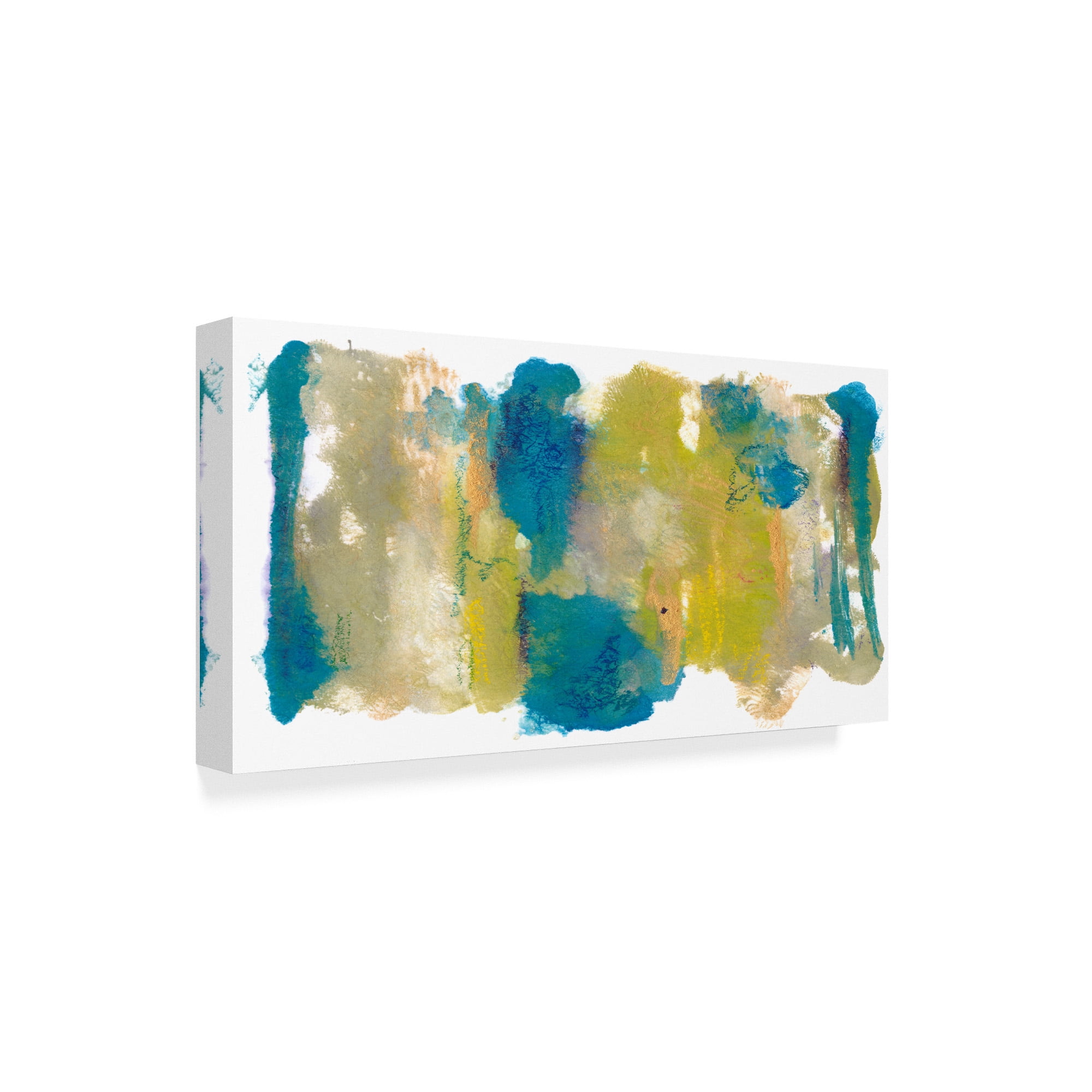 Trademark Fine Art 'Teal And Scribbles II' Canvas Art by Joyce Combs