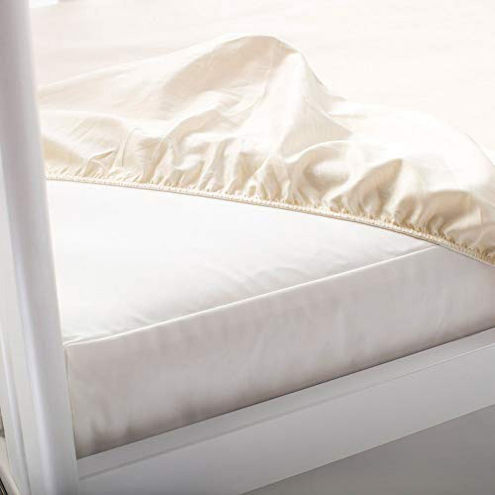 Naturepedic Organic Waterproof Crib Mattress Pad, Skin Friendly, Breathable & Absorbent Crib Mattress Protector - Removable Protector Pad for Baby and Toddler Beds - Fitted for Standard Baby Crib Siz