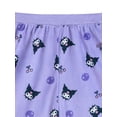 thumbnail image 3 of Kuromi Girls Short Sleeve Sleep Top and Shorts Pajama Set, 2-Piece, Sizes 4-12, 3 of 3