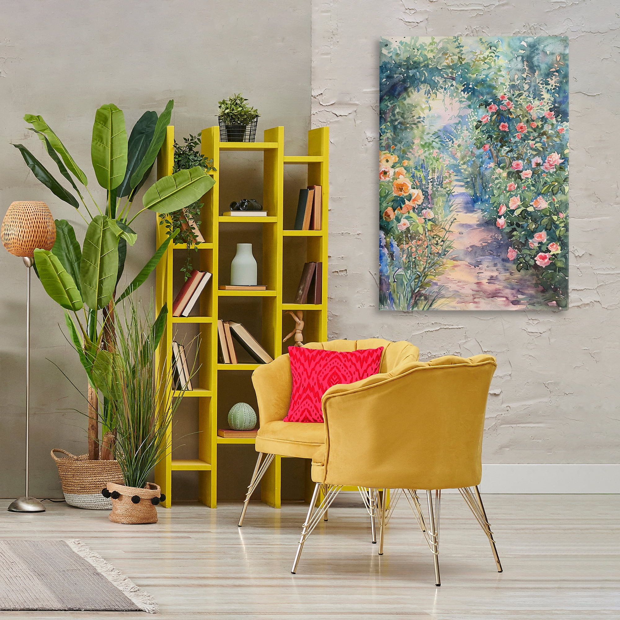 Stupell Industries Spring Garden Archway Landscape & Nature Painting Wrapped Canvas Art Print Wall Art, 30 x 45