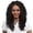 Off Black, variant on Synthetic Lace Front Curly Wigs Kinky Rhianna Inspired L Part Heat Resistant Hair for African American Women by Tir