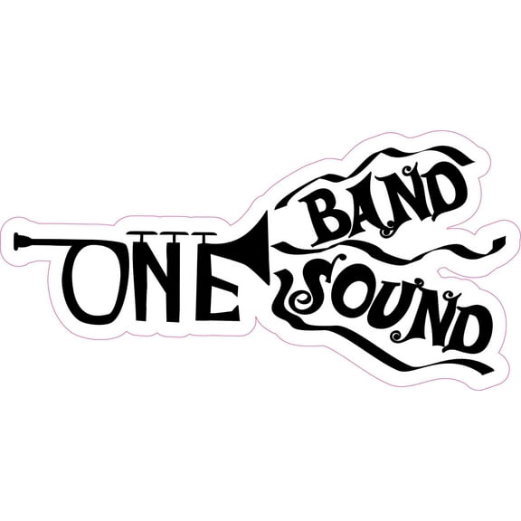 8in x 4in Trumpet One Band One Sound Sticker