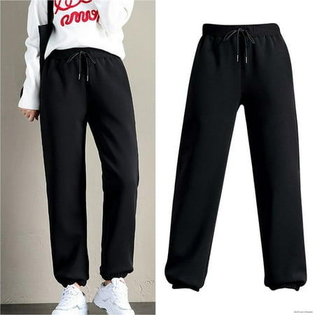 

Fleece Lined Sweatpants Warm Women Girls Casual Jogger Pants Sherpa Lining