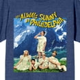 thumbnail image 2 of It's Always Sunny In Philadelphia The Sound Of Philly Poster Art Crew Neck Short Sleeve Navy Heather Women's T-shirt-Medium, 2 of 2