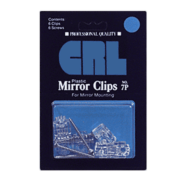 CRL 7P 1/4"Clear Standard Plastic Mirror Clip Display Pack pack of