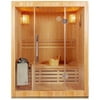 ALEKO SEA3DON Canadian Hemlock Wood Indoor Wet Dry Sauna, 3 kW Harvia KIP Heater, 3 Person