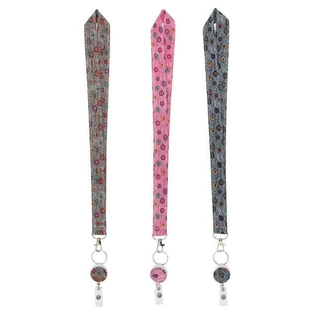 Correa de Identificación Sunnimix Lanyard con Gancho 3 Piezas Estampado Floral