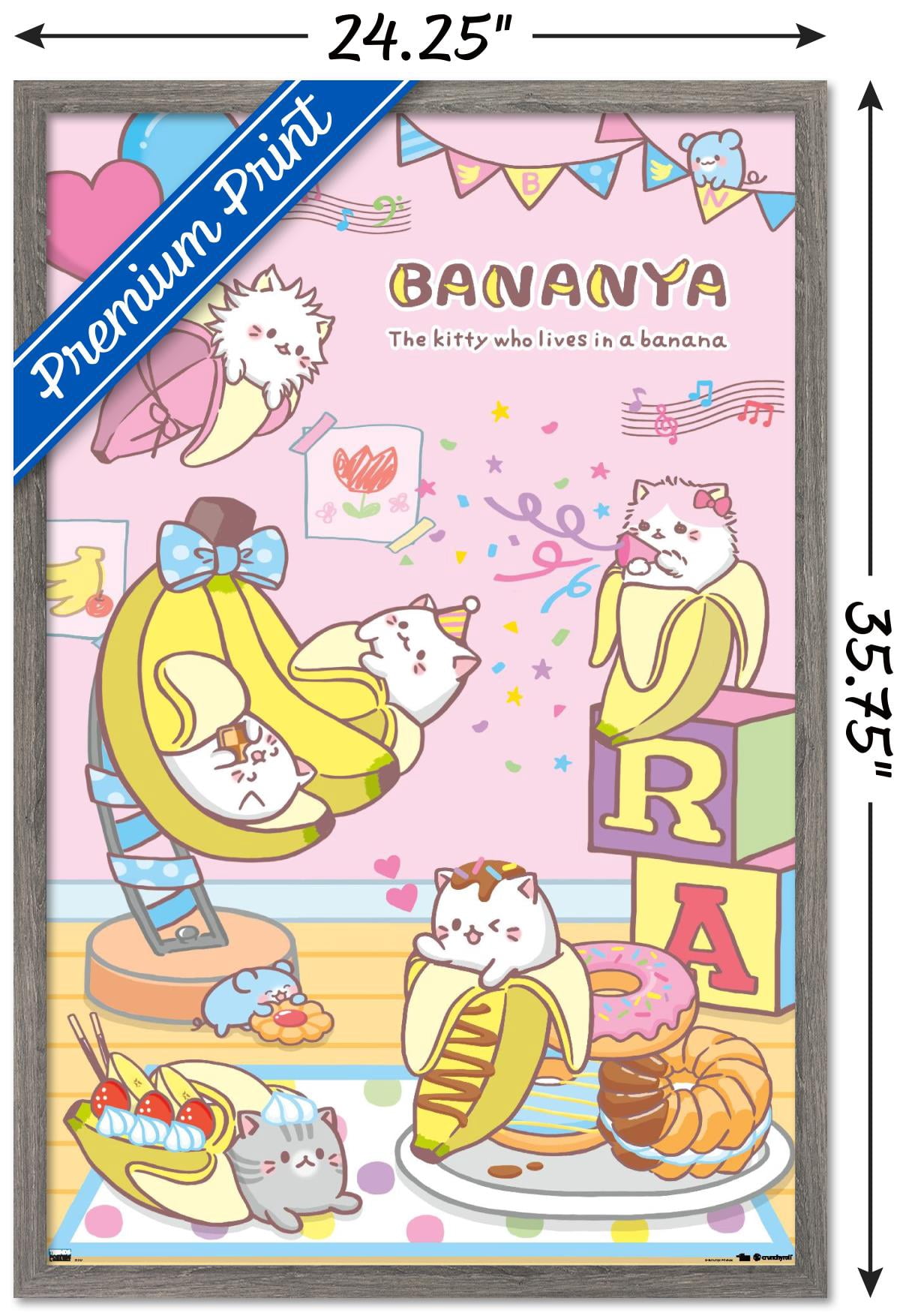 Bananya - Party Wall Poster, 22.375" x 34" Framed