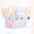 thumbnail image 3 of Christian Faith Patches 9PC Iron On Appliques for Backpack Trucker Hat Clothes Jacket Love Like Jesus Over Master Hope Light Let Me Tell You wwjs WWJD Religious Vintage Girly Pink Women Bulk, 3 of 4