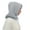 Dark Gray, variant on Winter Balaclavas Women's 2 in 1 Fluffy Lining Beanie with Scarf Versatile Solid Color Drawstring Balaclava Hat