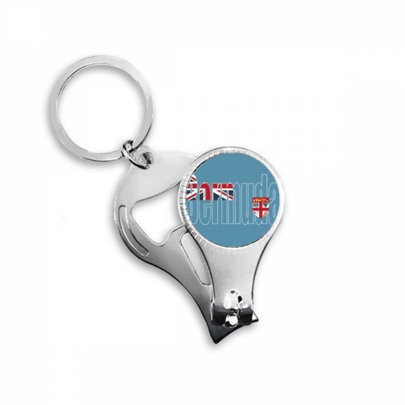 bermuda country flag name nail nipper key chain bottle opener clipper