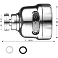 thumbnail image 4 of Aireador de grifo de cocina giratorio de 360 grados, rociador de modo dual ajustable, filtro difusor, boquilla de ahorro de agua, conector de grifo de baño, 4 of 6
