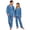Blue Bear, variant on Christmas Mens Womens Family Matching Pajamas Long Sleeve Button Down Pj Set Festival Party Sleepwear