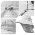 thumbnail image 5 of KEYAHAPPY Sun Hats for Women with Neck Flap UPF 50+ UV Protective Hiking Fishing Hats Wide Brim Sun Hat for Women & Men, Light Grey, 5 of 7