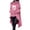 Pink, variant on ZGRBOU Womens Goth High Low Hoodie Halloween Skull Print Long Sleeve Tunic Crew Neck Pleated Hooded Sweatshirt