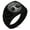 Black, variant on Stainless Steel Celtic Knot Tree of Life Chevron Pattern Biker Style Polished Ring