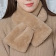 thumbnail image 3 of dianhelloya Female Winter Faux Rabbit Fur Scarf Solid Color Thickened Plush Girls Scarf Evening Dress Furry Neck Collar Christmas Gift White, 3 of 8