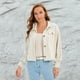 thumbnail image 3 of Chaqueta de pana de color liso, chaqueta con solapa, chaqueta de pana informal con botones, 3 of 5