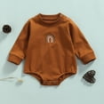 thumbnail image 2 of Kmbangi Baby Autumn Rompers Rainbow Embroidery Long-Sleeves Jumpsuit, 2 of 7
