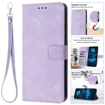 for Samsung Galaxy A42 5G Wallet Case with RFID Blocking Credit Card Holder, Magnetic Closure PU Leather Folio Flip Kickstand Shockproof Cover with Hand Strap Phone Case,Purple