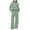 Green, variant on felwors Women's Half - Zip High Neck Tracksuit Set: Long Sleeve Sweatshirt & Wide Leg Pants for Casual Activewear Blue, M