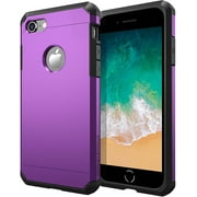 iPhone 7/8 Case, ImpactStrong Heavy Duty Dual Layer Protection Cover Heavy Duty Case for iPhone 7/8 (Purple)